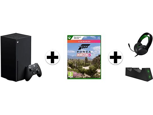 MICROSOFT Xbox Series X 1TB - Forza Horizon 5 + Qware Headset + Qware Dual Charger